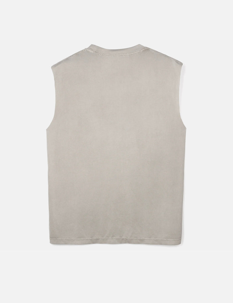 Satisfy Running AuraLite Muscle Sleeveless T-Shirt - Mineral Dune Grey