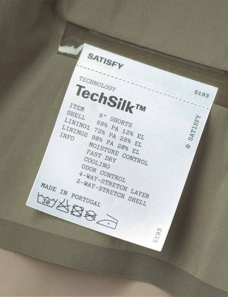 Satisfy TechSilk 8 Shorts - Vetiver