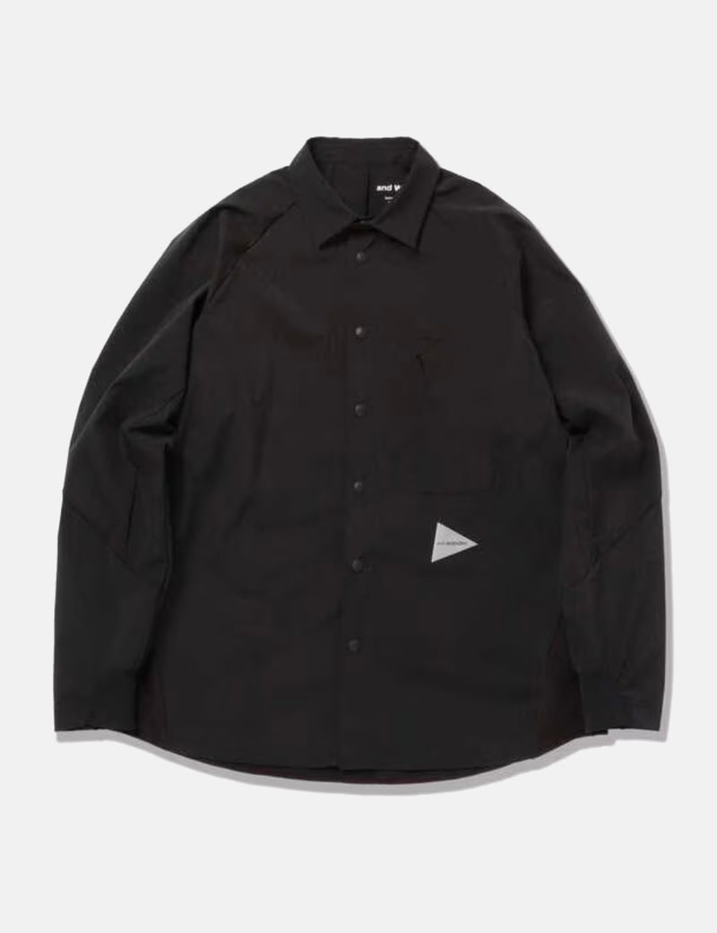 And Wander Fleece Base Long Sleeve Shirt - Black