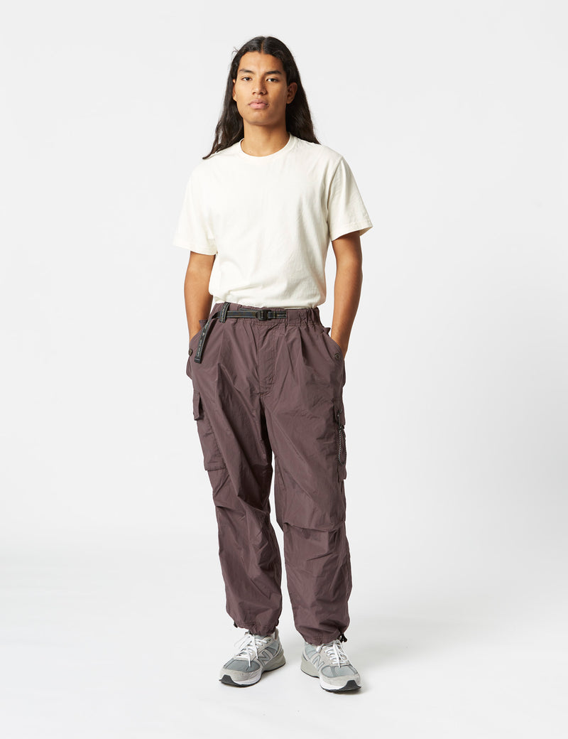 And Wander Oversized Cargo Pants - Brown