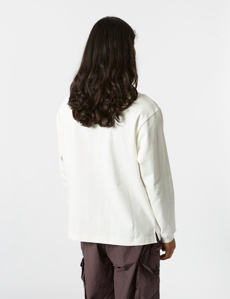 And Wander Pocket Long Sleeve T-Shirt - Off White