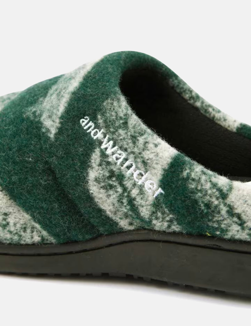 SUBU x And Wander Mountain Camo Permanent Sandal - Green