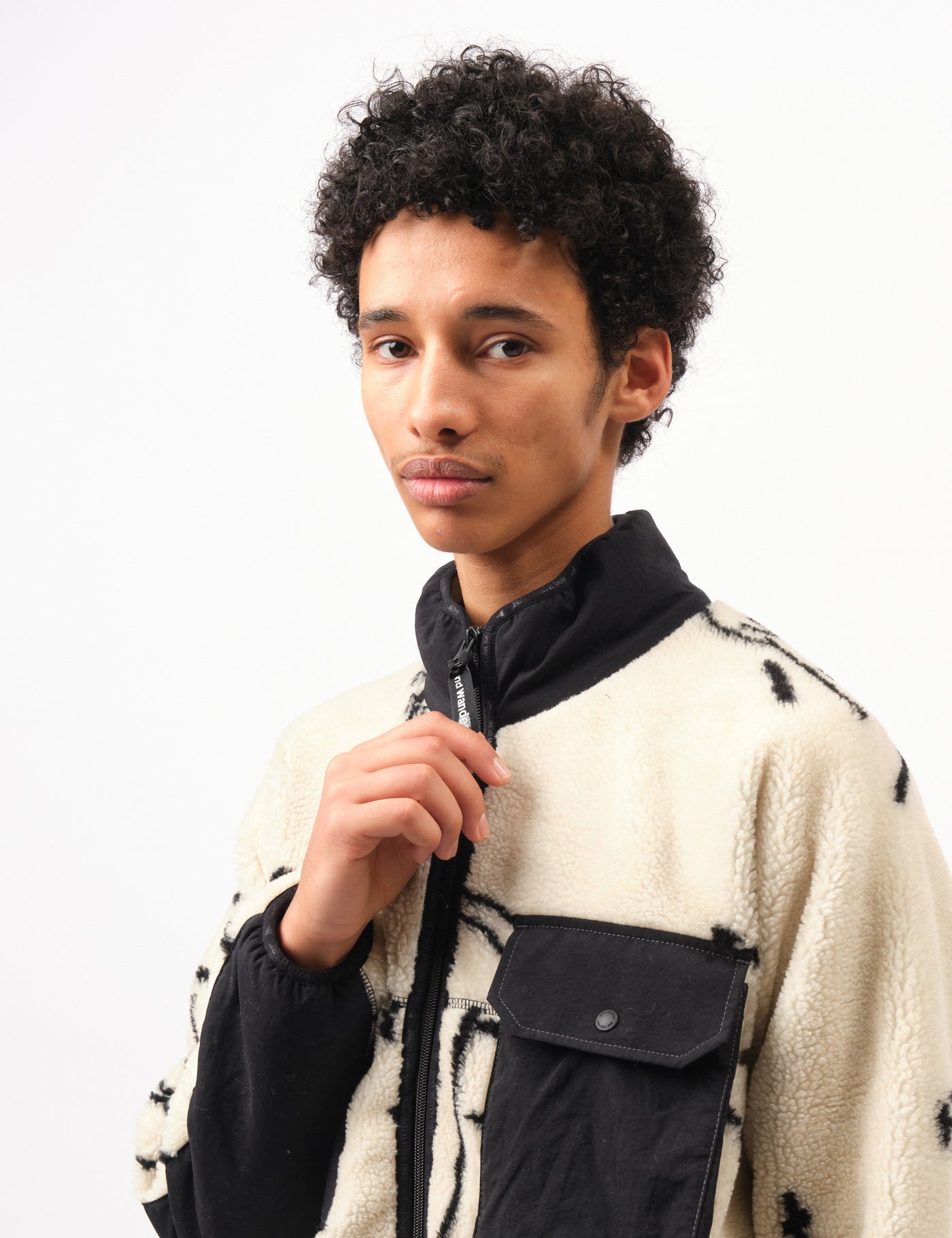 and Wander Daijiro Ohara Map Key Boa Jacket - Off White and Wander Daijiro Ohara Map Key Boa Jacket - Off White