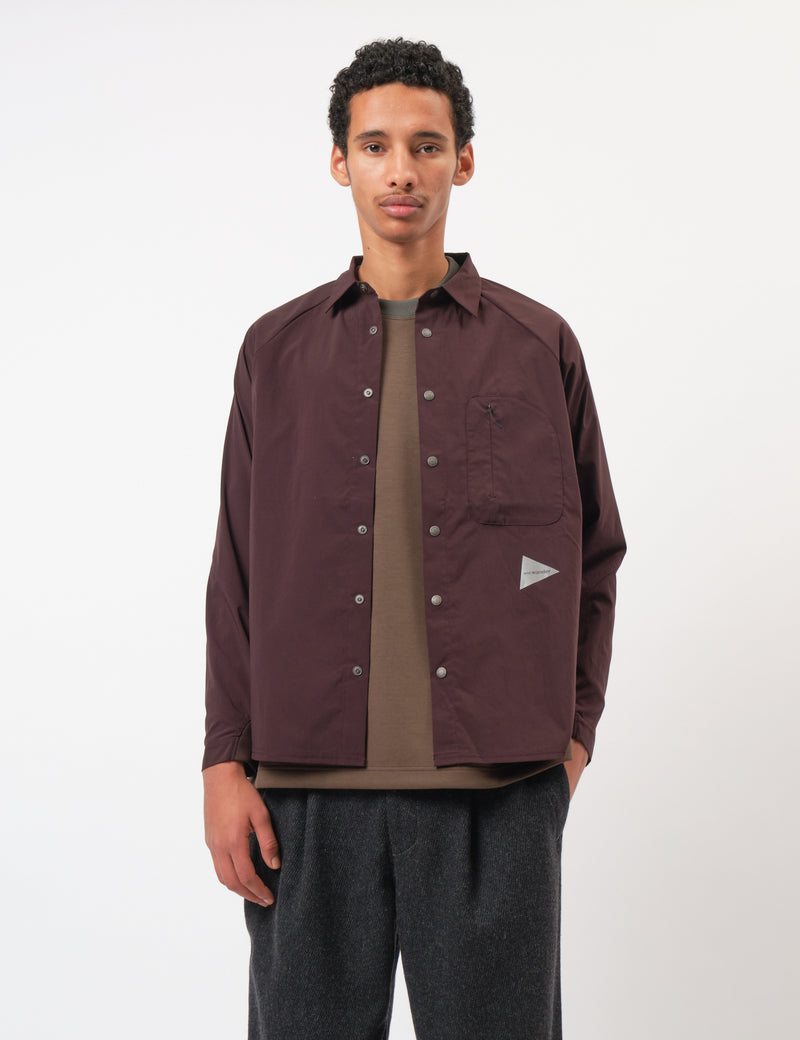 and Wander Fleece Base Long Sleeve Shirt - Bordeaux
