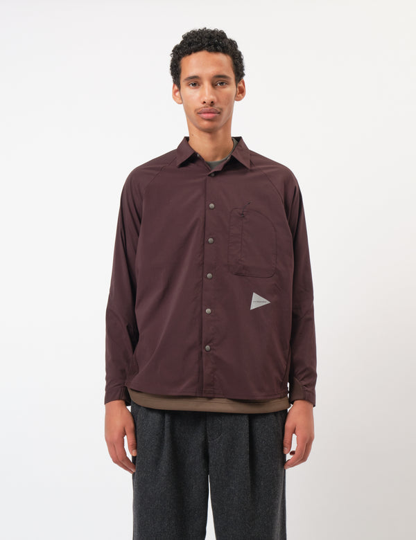 and Wander Fleece Base Long Sleeve Shirt - Bordeaux