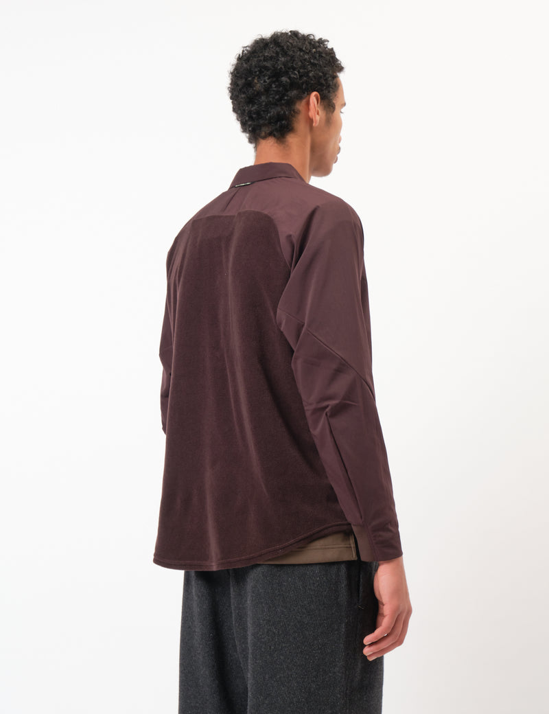 and Wander Fleece Base Long Sleeve Shirt - Bordeaux