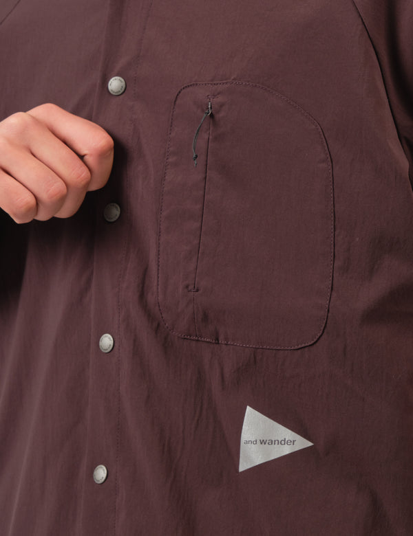 and Wander Fleece Base Long Sleeve Shirt - Bordeaux