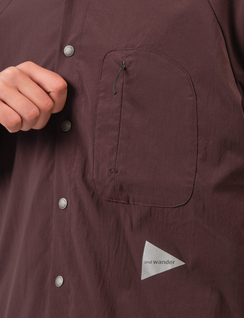 and Wander Fleece Base Long Sleeve Shirt - Bordeaux