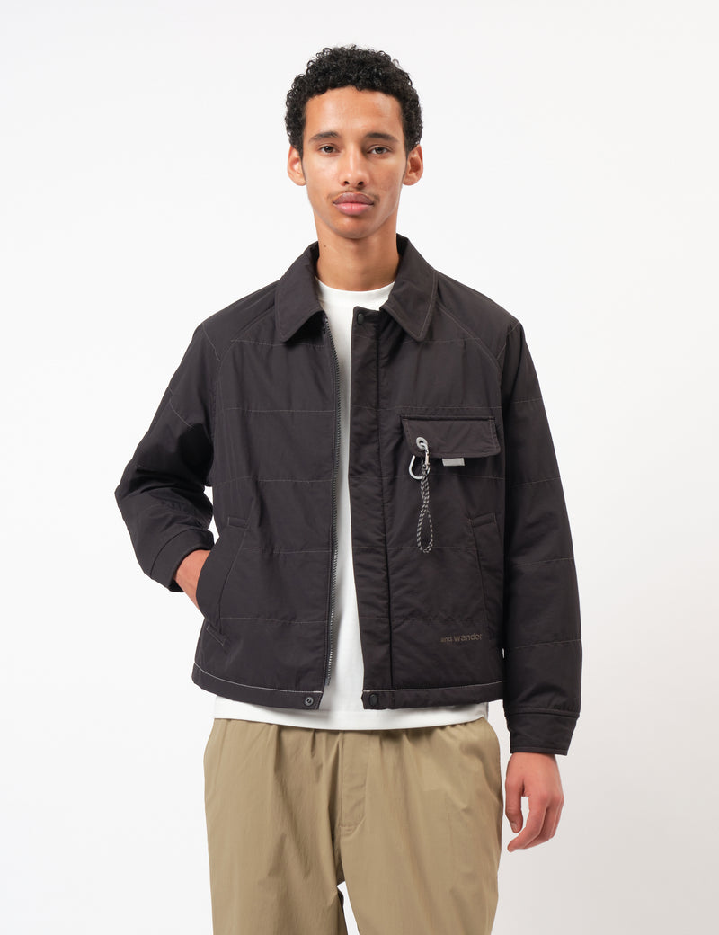 and Wander Octa Swing C/N Overshirt - Black