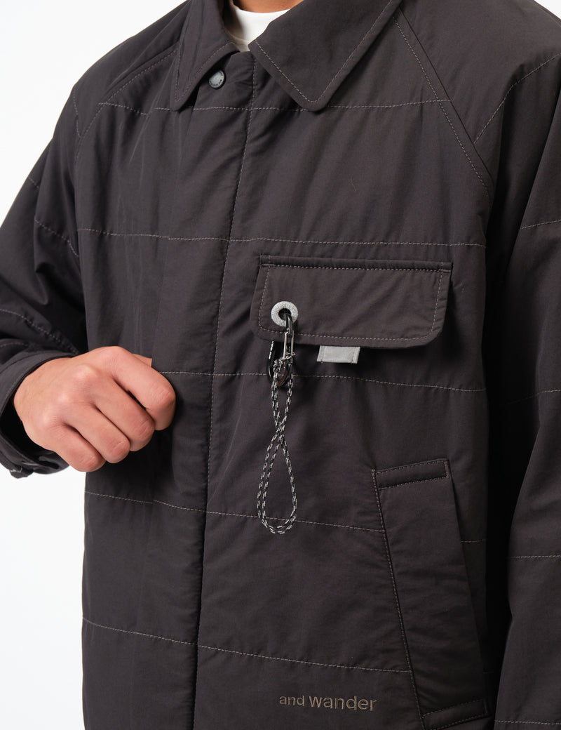 and Wander Octa Swing C/N Overshirt - Black