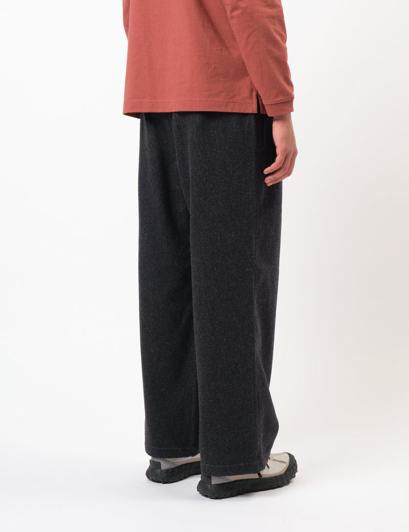 and Wander Rewool Tweed Wide Pants - Dark Grey