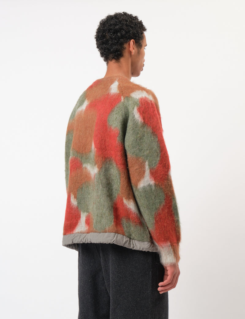 and Wander Mix Colour Shaggy Knit Sweater - Brown