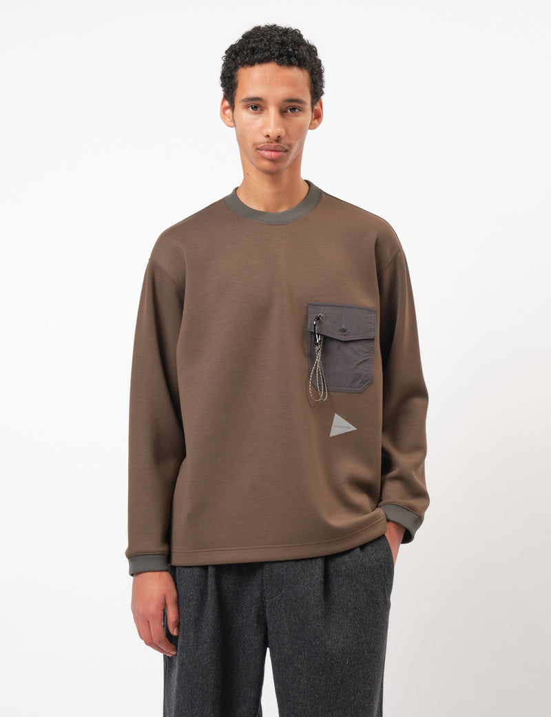 and Wander Airy Warm Pullover - Dark Brown