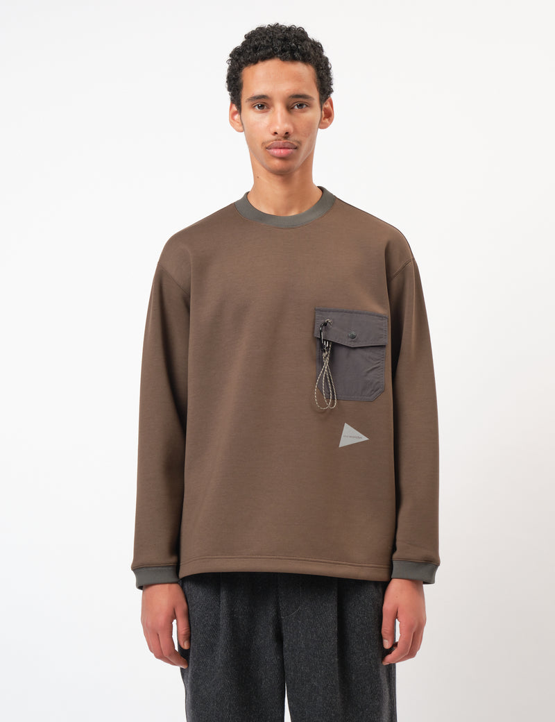and Wander Airy Warm Pullover - Dark Brown