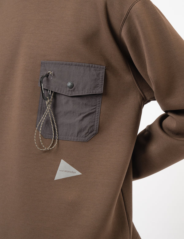 and Wander Airy Warm Pullover - Dark Brown