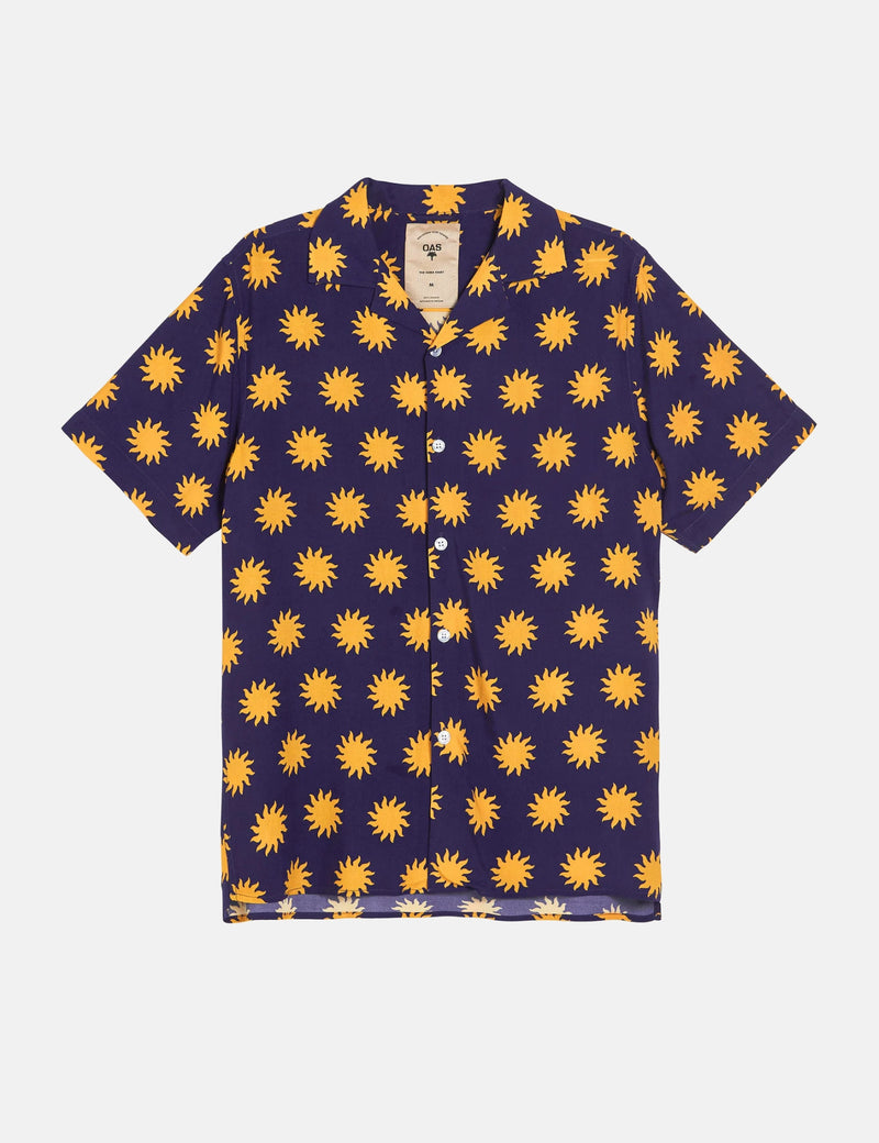 OAS Sunday Sun Viscose Shirt - Navy Blue