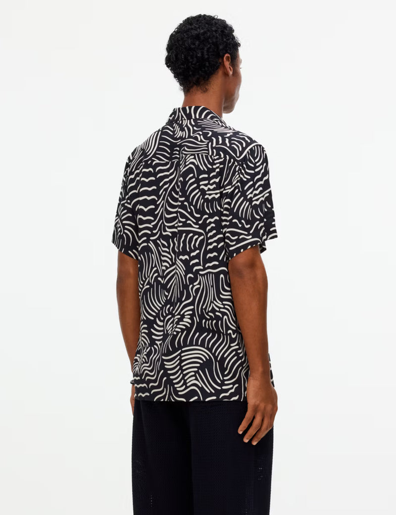 OAS Tar Lorenzo Viscose Shirt - Black