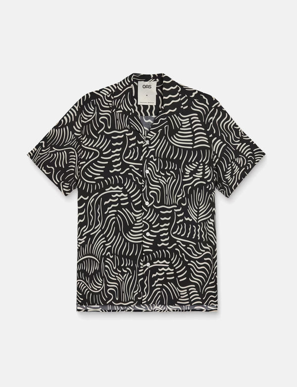 OAS Tar Lorenzo Viscose Shirt - Black