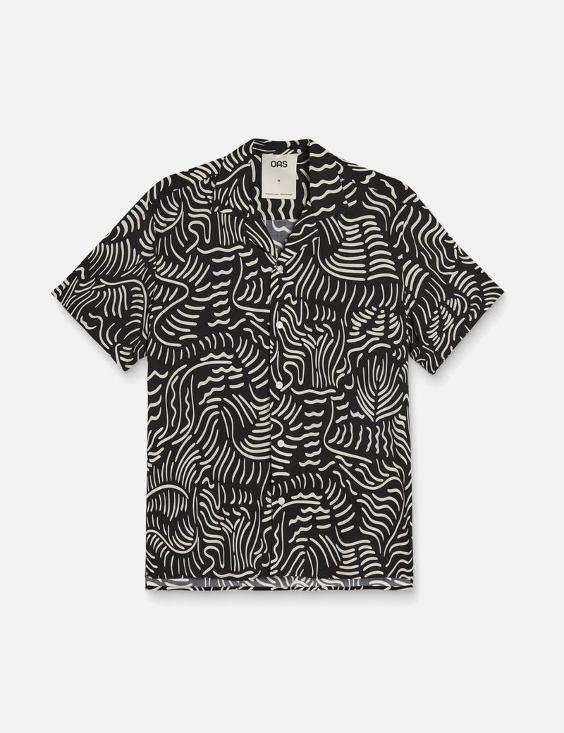 OAS Tar Lorenzo Viscose Shirt - Black