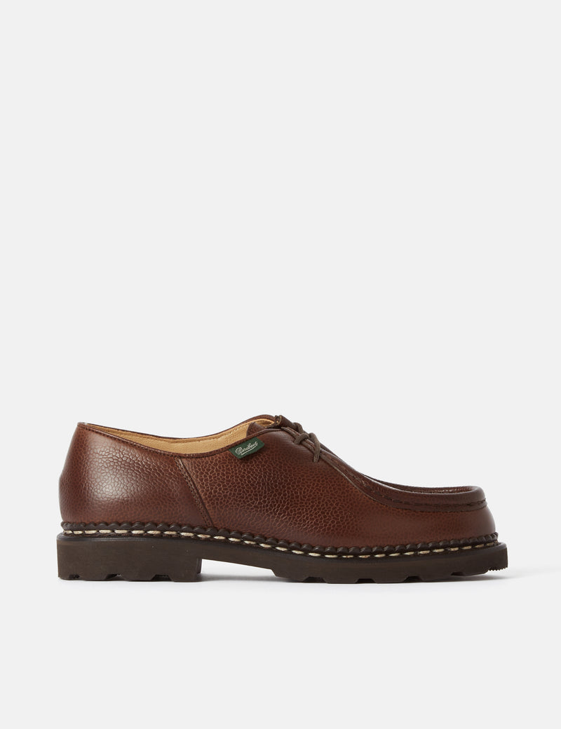Paraboot Michael Derby Shoe (Grain Leather) - Ebony Brown