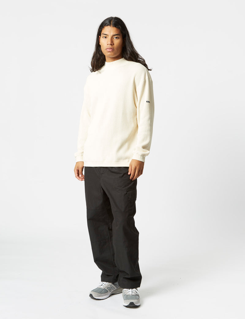 Manastash Heavy Snug Thermal Mock Neck - Natural