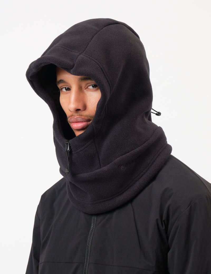 Snow Peak Water-Repellent Fleece Balaclava - Black