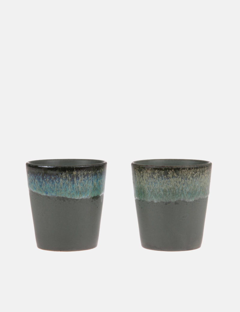 Hkliving 70s Ceramics Coffee Mug - Moss Green/Blue