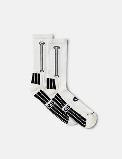 Aries Column Socks - White