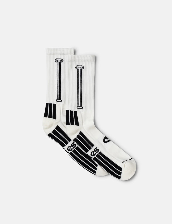 Aries Column Socks - White