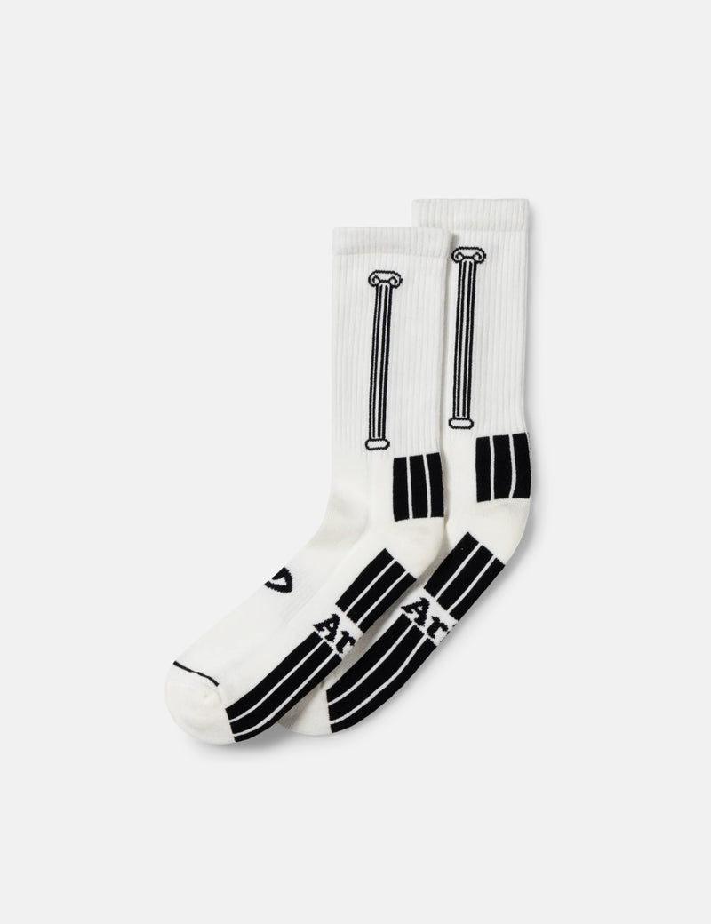 Aries Column Socks - White