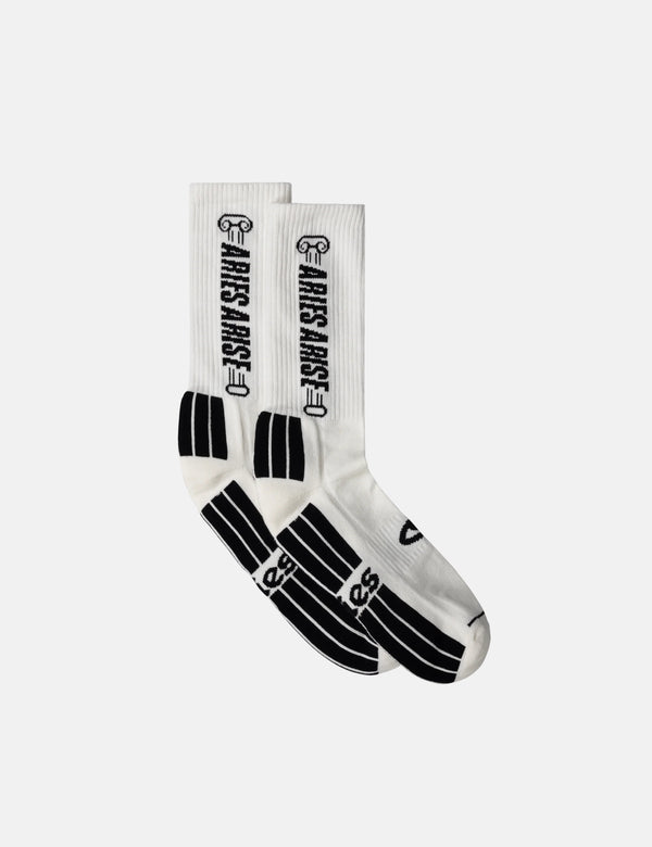 Aries Column Socks - White