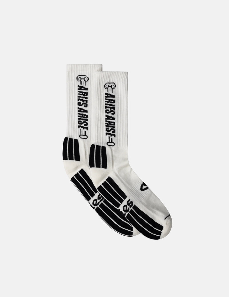 Aries Column Socks - White