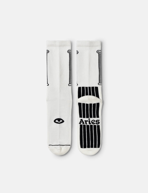 Aries Column Socks - White