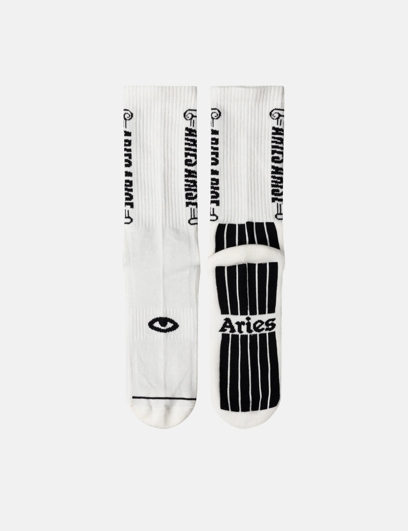 Aries Column Socks - White