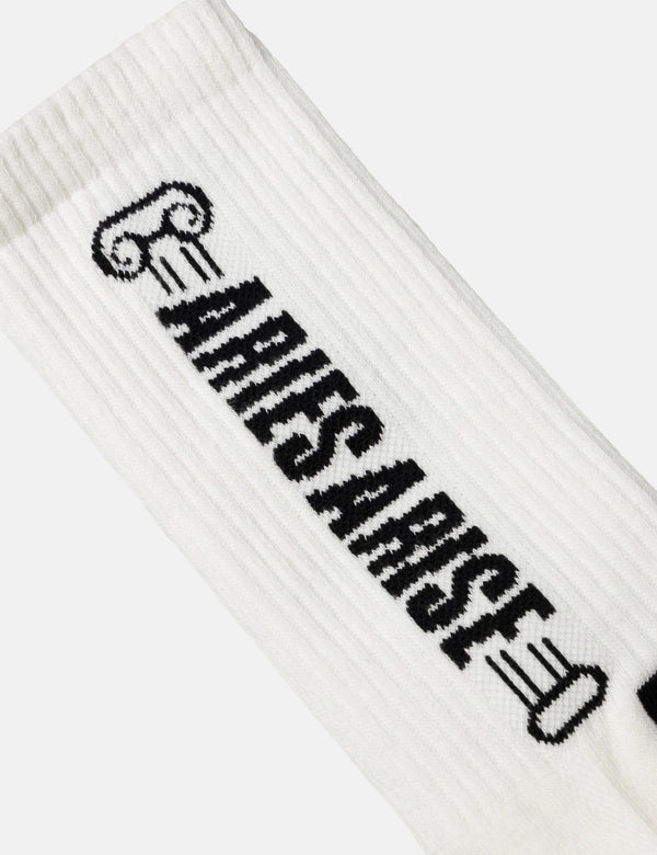 Aries Column Socks - White