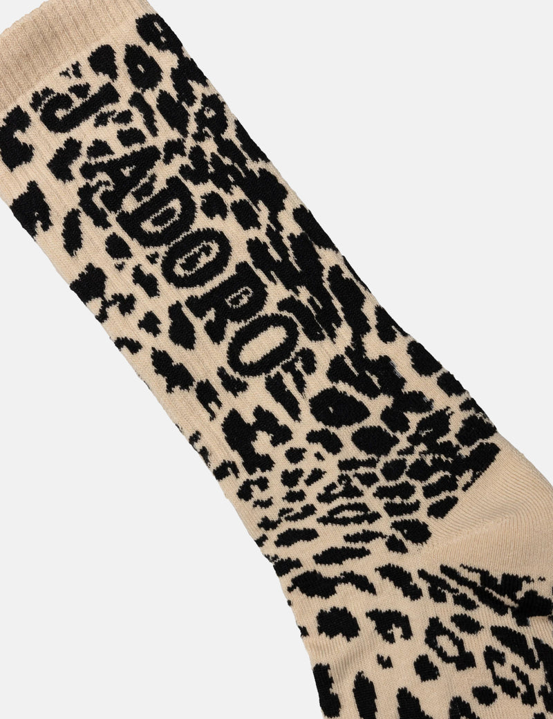Aries J'adoro Aries Leopard Socks - Beige