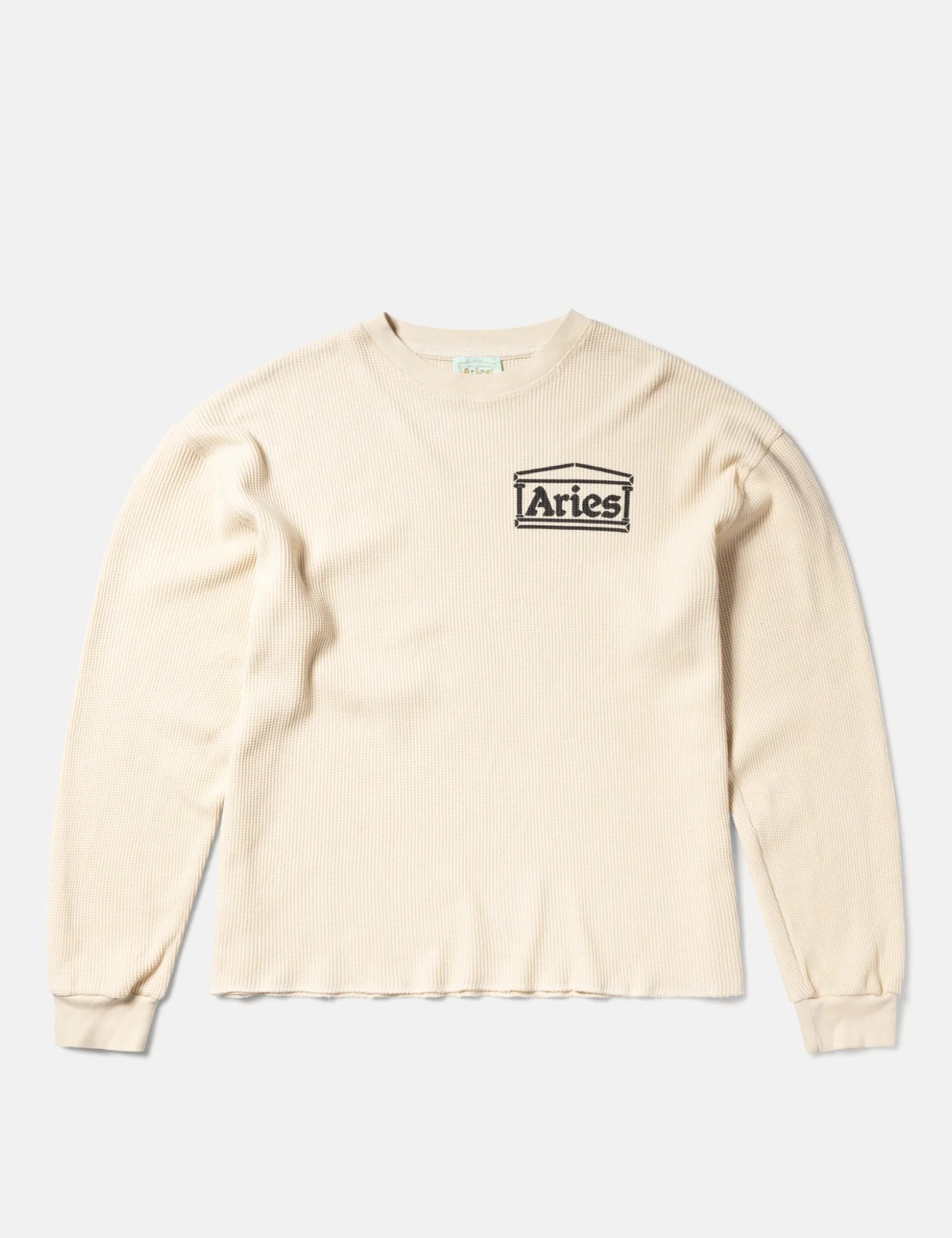 Tシャツ・カットソー 1993studio Lettering graphic waffle long sleeve beige Long Sleeve T-Shirts – Cornerstone Campus Store