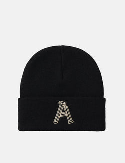 Aries Broken Column Beanie Hat - Black