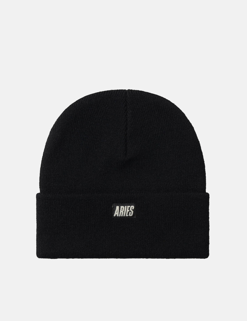 Aries Broken Column Beanie Hat - Black