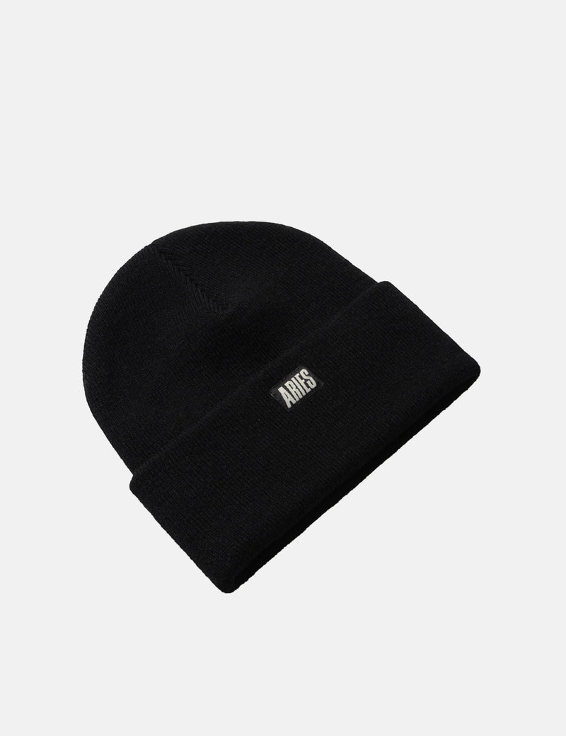Aries Broken Column Beanie Hat - Black