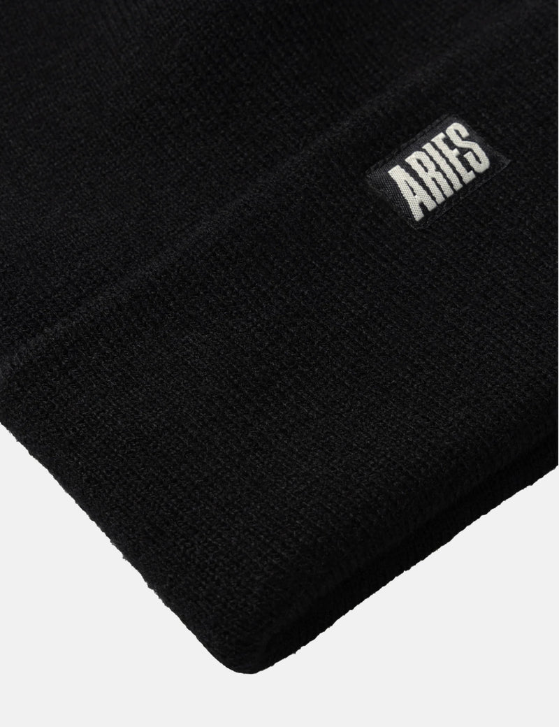 Aries Broken Column Beanie Hat - Black