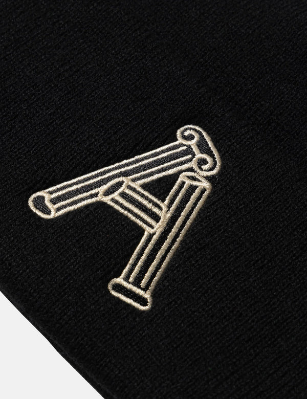 Aries Broken Column Beanie Hat - Black