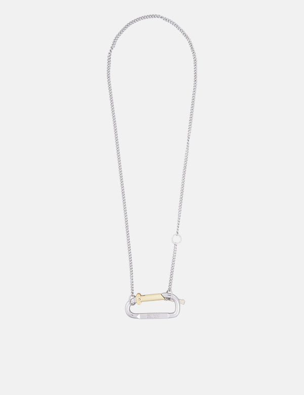 Aries Mini Carabiner Chain Necklace - Silver