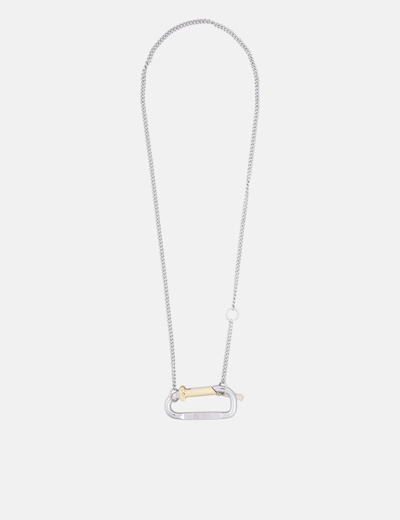 Aries Mini Carabiner Chain Necklace - Silver
