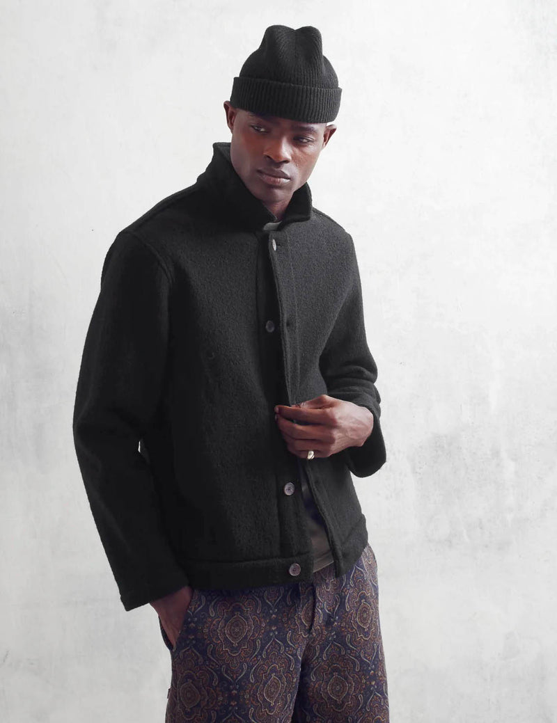 Wax London Iggy Jacket Felt Wool Black I Article