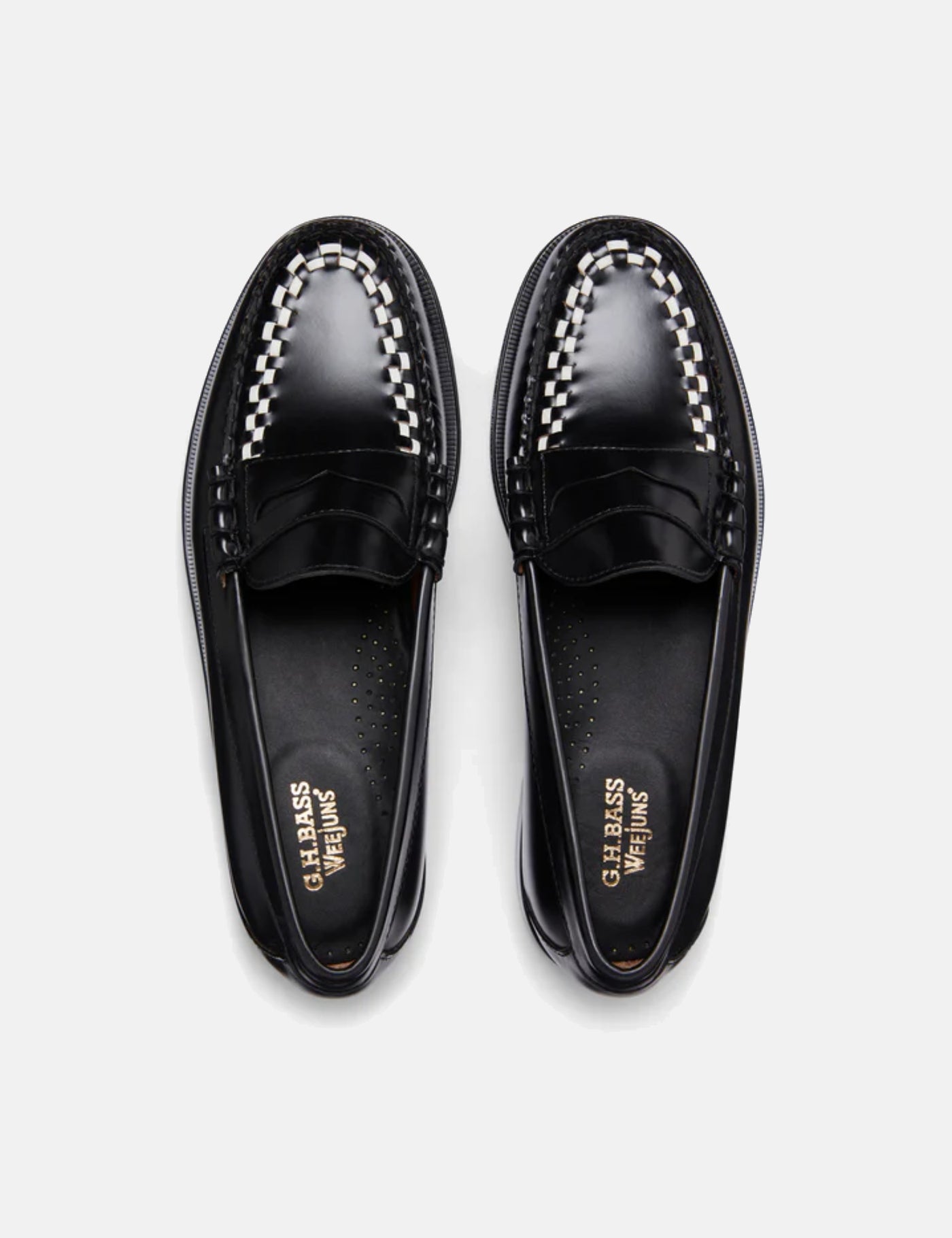 G.H. Bass Weejun Larson Weave Moc Loafer - Black/White | Article.