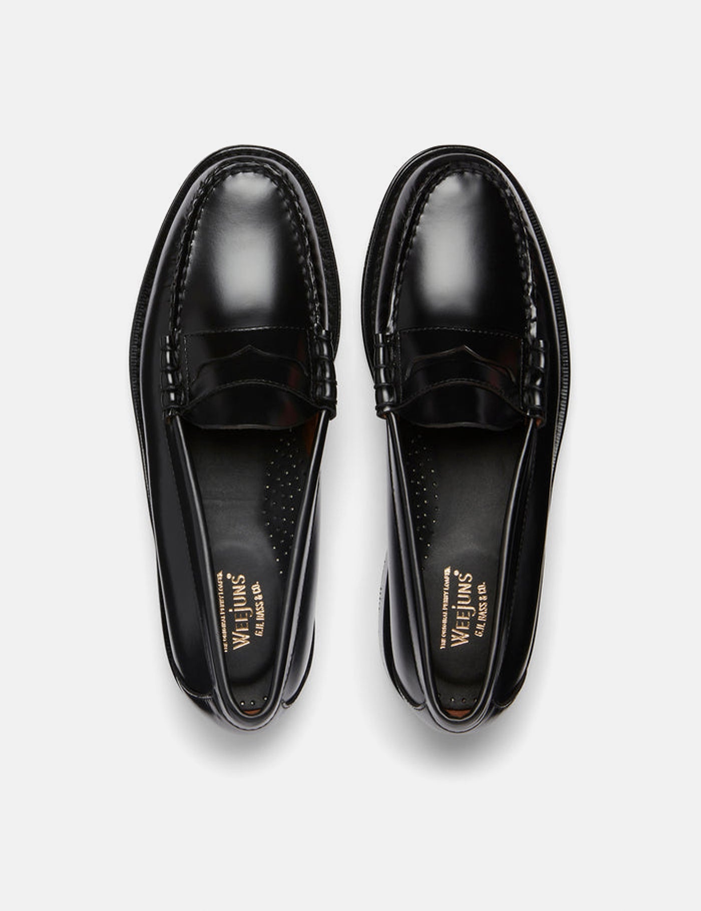 G.H. Bass Weejuns Larson Moc Penny (Leather) - Black I Article.