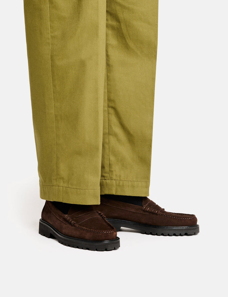 G.H. Bass Weejun 90 Larson Moc Penny Loafer (Suede) - Chocolate Brown