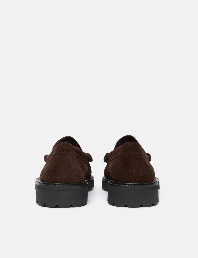 G.H. Bass Weejun 90 Larson Moc Penny Loafer (Suede) - Chocolate Brown