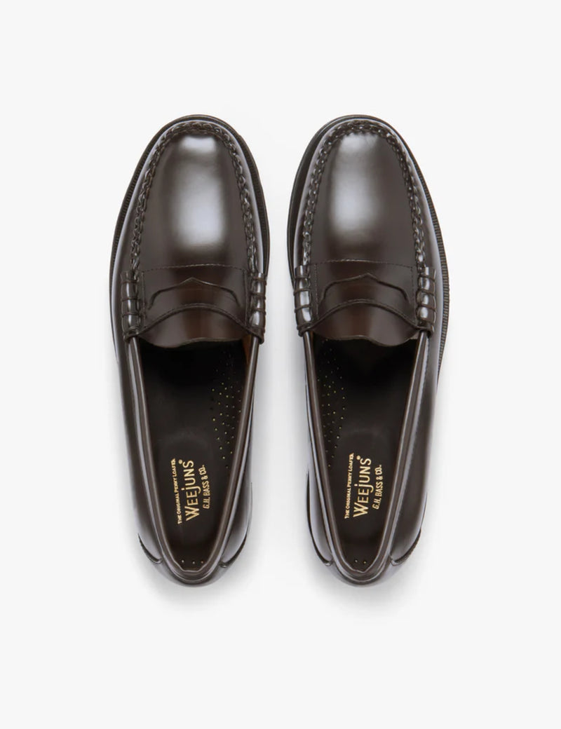 G.H. Bass Weejun II Larson Moc Penny (Leather) - Chocolate Brown